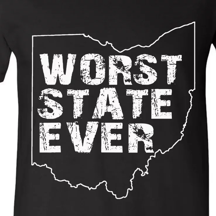 Worst State Ever Ohio V-Neck T-Shirt