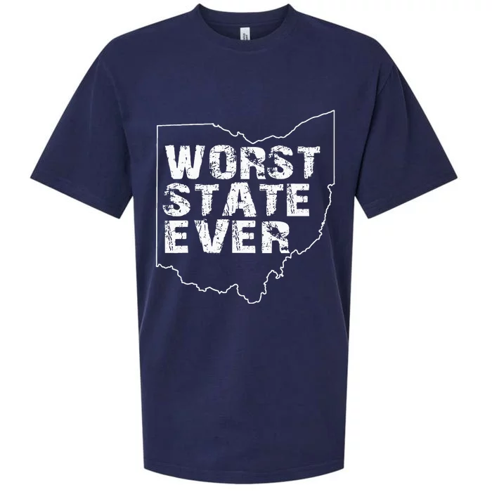 Worst State Ever Ohio Sueded Cloud Jersey T-Shirt