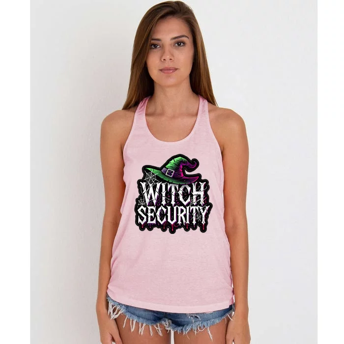 Witch Security Easy Husband Of Witches Costume Women's Knotted Racerback Tank