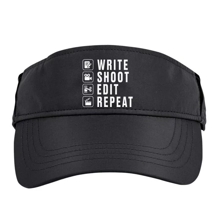 Write Shoot Edit Repeat Filmmaker Movie Director Filmmaking Adult Drive Performance Visor