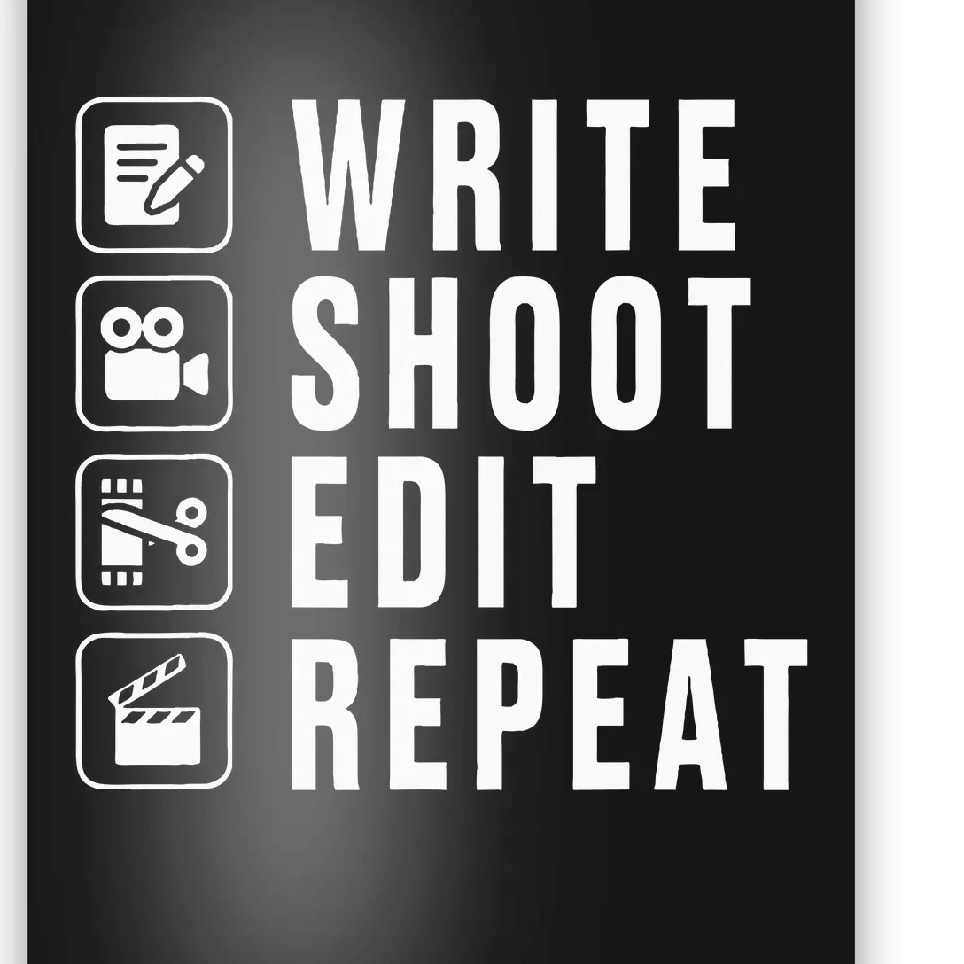 Write Shoot Edit Repeat Filmmaker Movie Director Filmmaking Poster