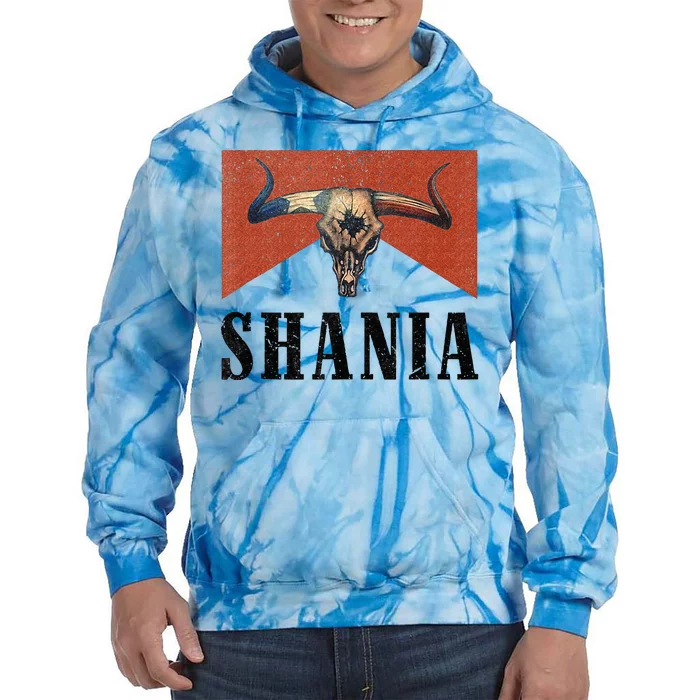 Western Shania First Name Punchy Cowboy Cowgirl Rodeo Style Tie Dye Hoodie