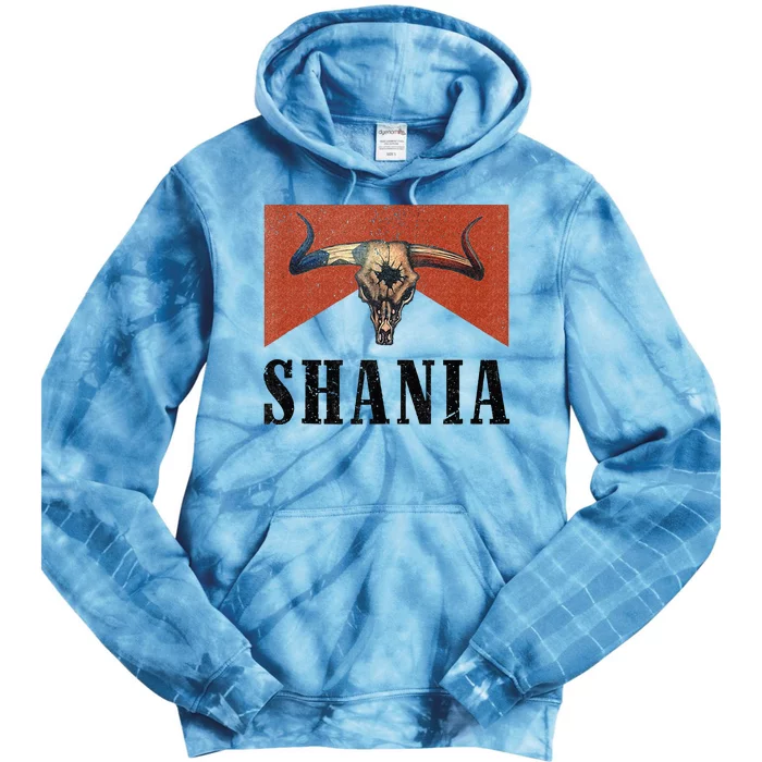 Western Shania First Name Punchy Cowboy Cowgirl Rodeo Style Tie Dye Hoodie