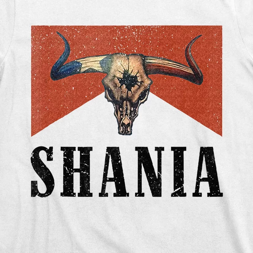 Western Shania First Name Punchy Cowboy Cowgirl Rodeo Style T-Shirt