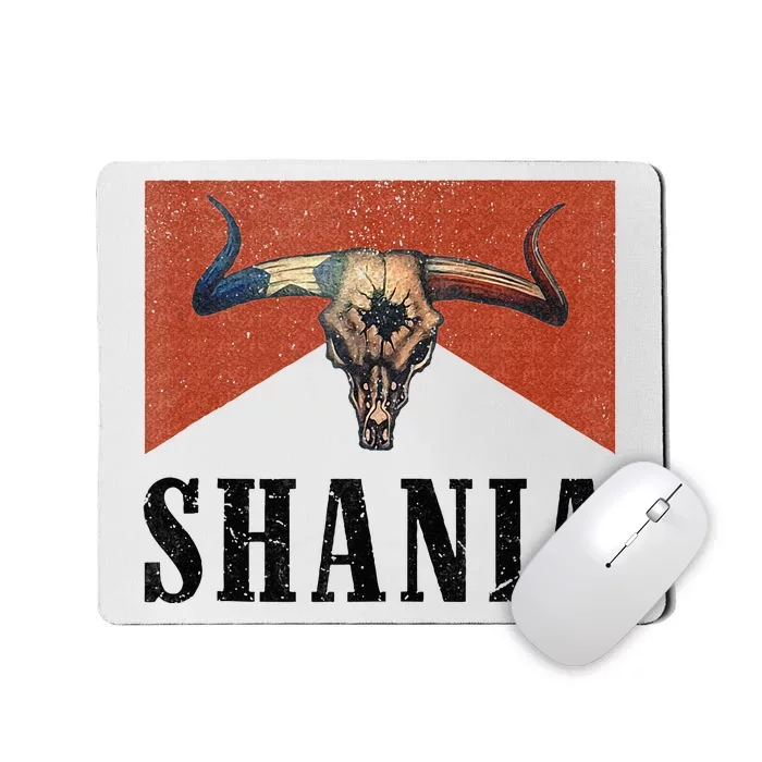 Western Shania First Name Punchy Cowboy Cowgirl Rodeo Style Mousepad