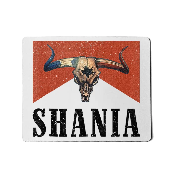 Western Shania First Name Punchy Cowboy Cowgirl Rodeo Style Mousepad