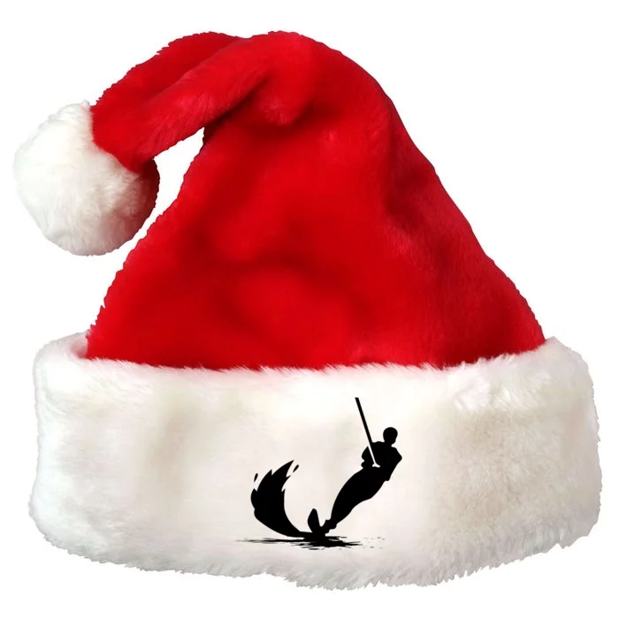 Water Skier Funny Sports Athletes Water Skiing Ski Lover Gift Premium Christmas Santa Hat