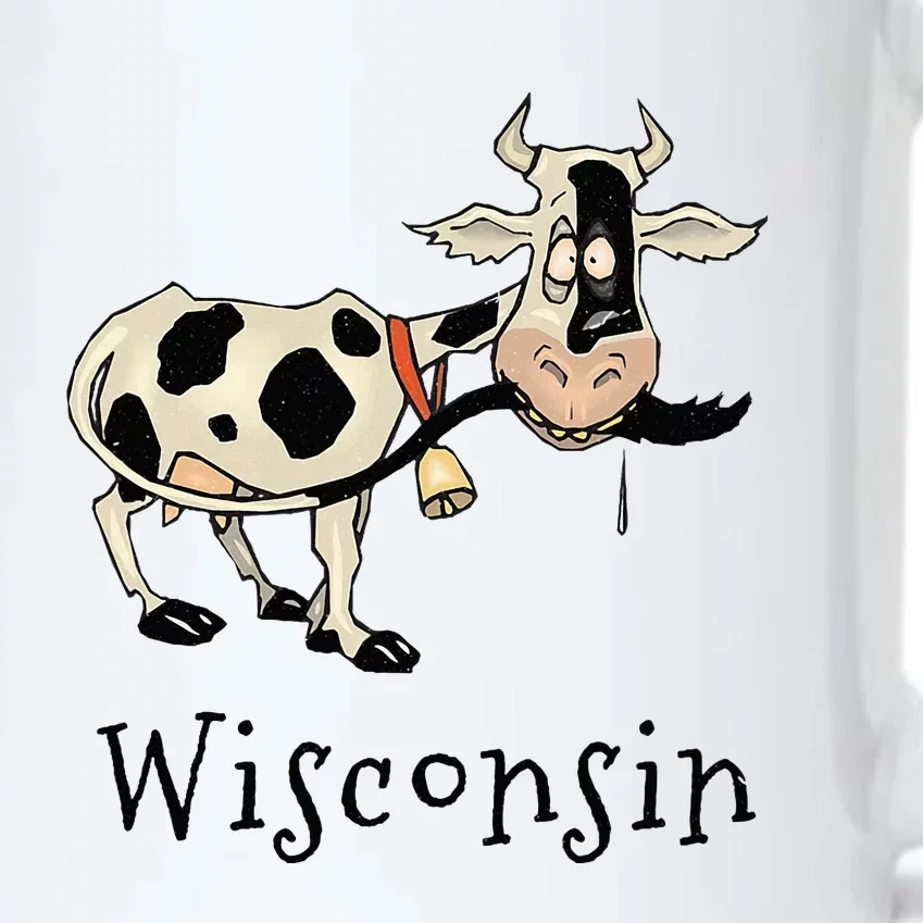 Wisconsin Silly Funny Whimsy Dairy Cow Farm Holstein Black Color Changing Mug