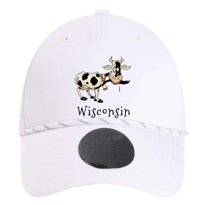 Wisconsin Silly Funny Whimsy Dairy Cow Farm Holstein Performance The Dyno Cap