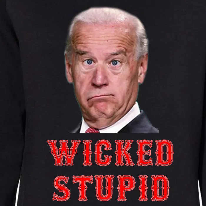 Wicked Stupid Funny Joe Biden Boston Womens California Wash Sweatshirt