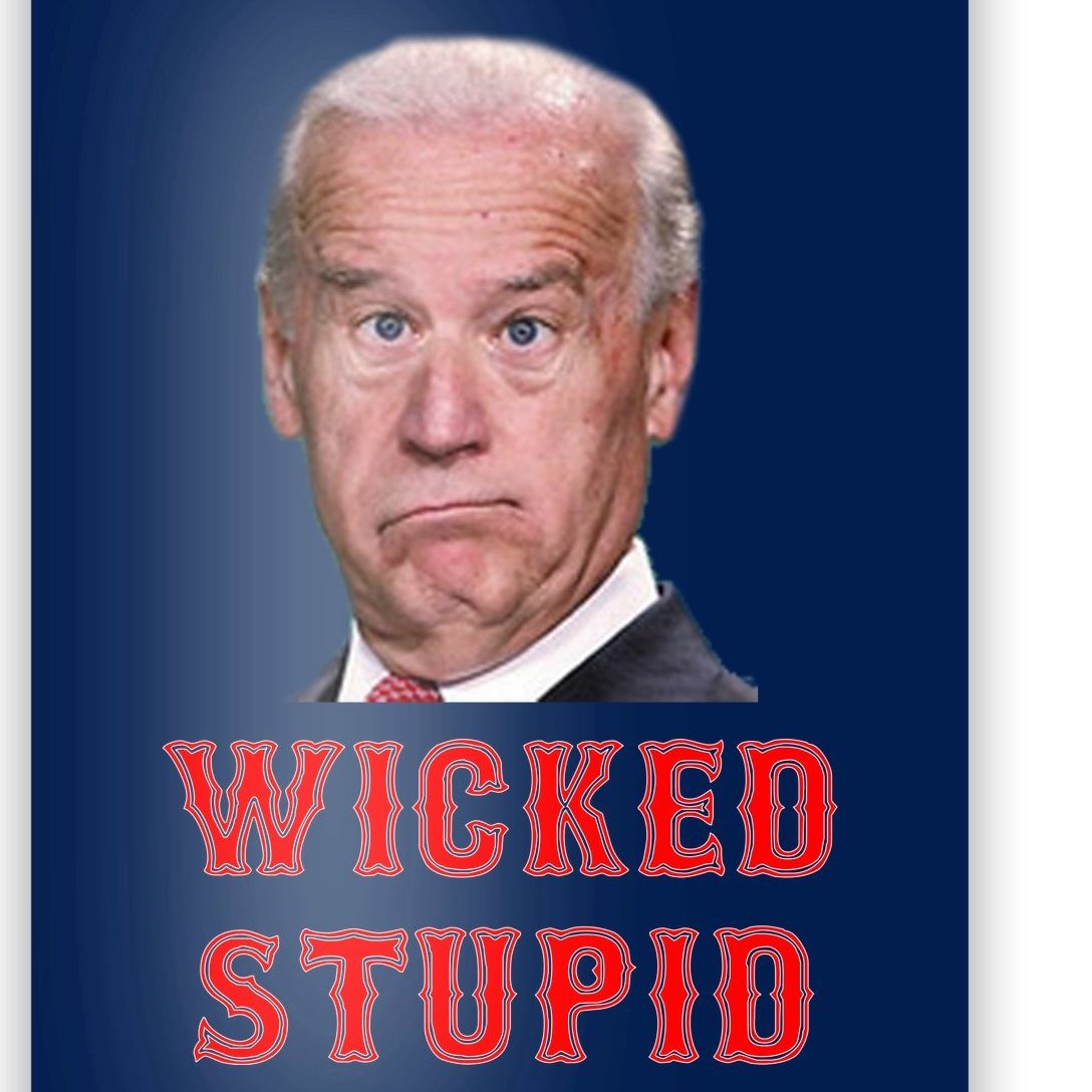 Wicked Stupid Funny Joe Biden Boston Poster | TeeShirtPalace
