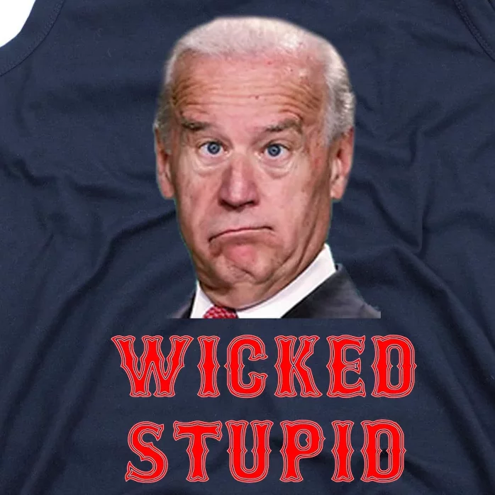 Wicked Stupid Funny Joe Biden Boston Tank Top