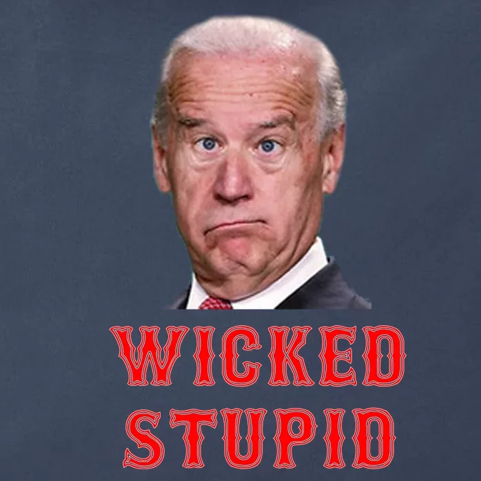 Wicked Stupid Funny Joe Biden Boston Zip Tote Bag