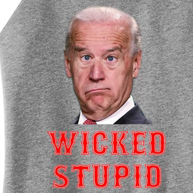 Wicked Stupid Funny Joe Biden Boston Women’s Perfect Tri Rocker Tank