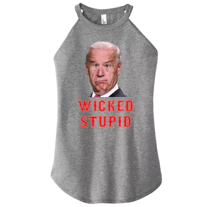 Wicked Stupid Funny Joe Biden Boston Women’s Perfect Tri Rocker Tank