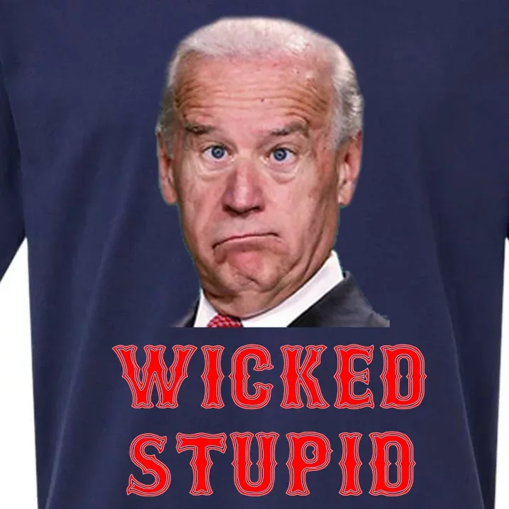 Wicked Stupid Funny Joe Biden Boston Sueded Cloud Jersey T-Shirt