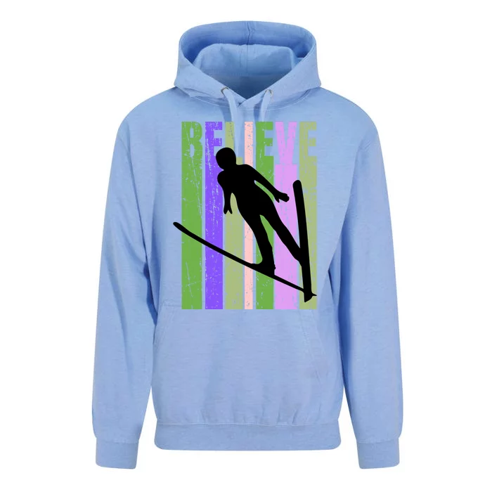 Wo Slalom Female Skier Skiing Jumping Alpine Ski Jump Gift Unisex Surf Hoodie