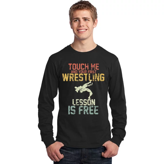 Wrestling Shirts  Funny Free Hugs Wrestling  Coach Tall Long Sleeve T-Shirt