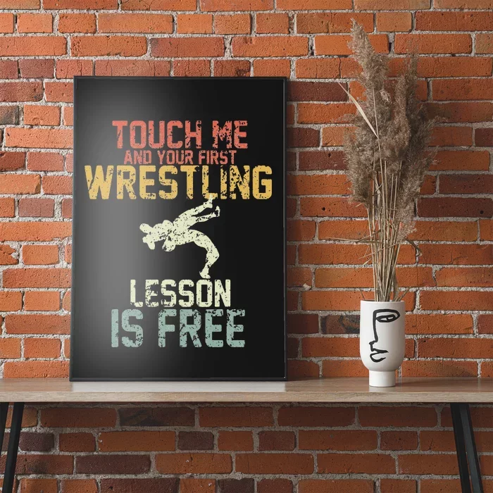 Wrestling Shirts  Funny Free Hugs Wrestling  Coach Poster