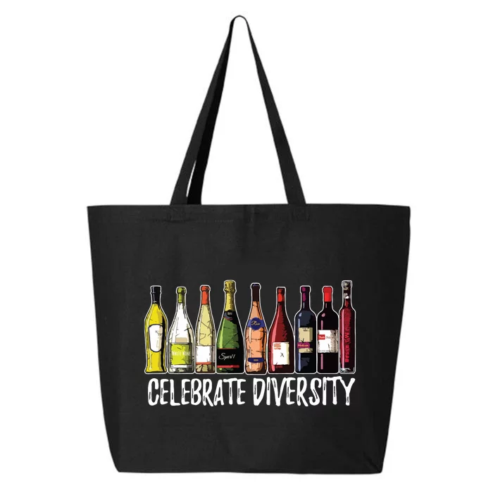 Wine Shirts For Celebrate Diversity Gift Wine Drinker 25L Jumbo Tote