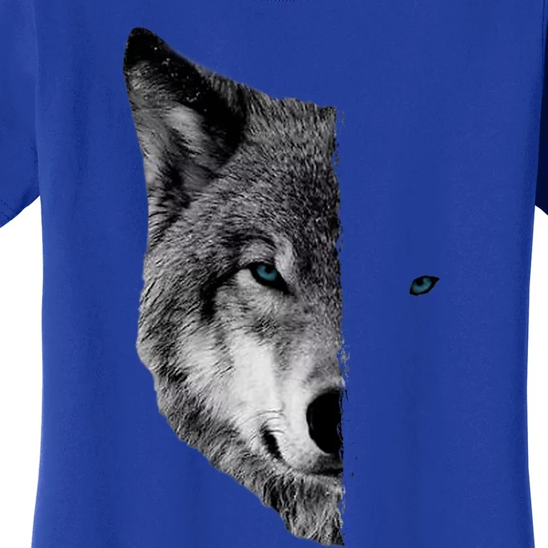 Wolf Split Face Wolf Magical Wolves Women's T-Shirt