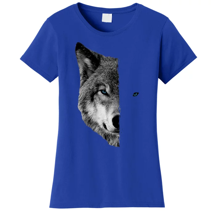 Wolf Split Face Wolf Magical Wolves Women's T-Shirt