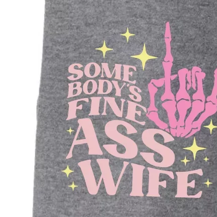 Women Somebody's Fine Ass Wife Retro Skeleton Hand Witchy Doggie 3-End Fleece Hoodie