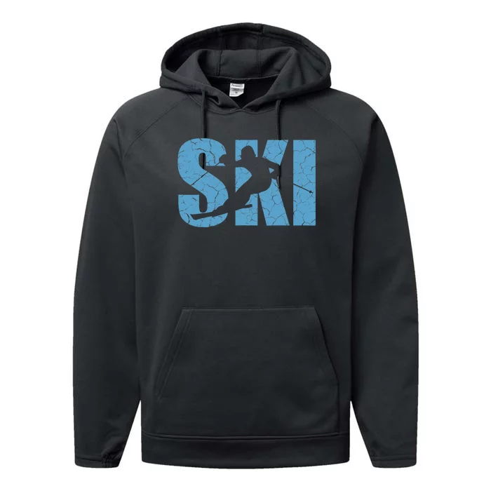 Winter Sport Family Skiers Skiing Downhill Alpine Skiing Performance Fleece Hoodie