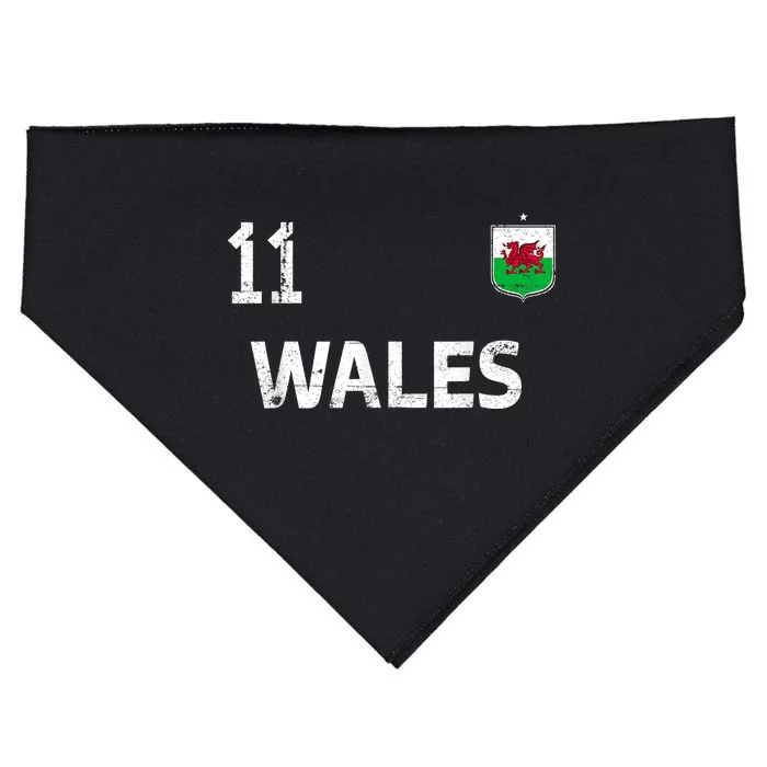 Wales Soccer Fans Jersey Welsh Flag Football Lovers USA-Made Doggie Bandana