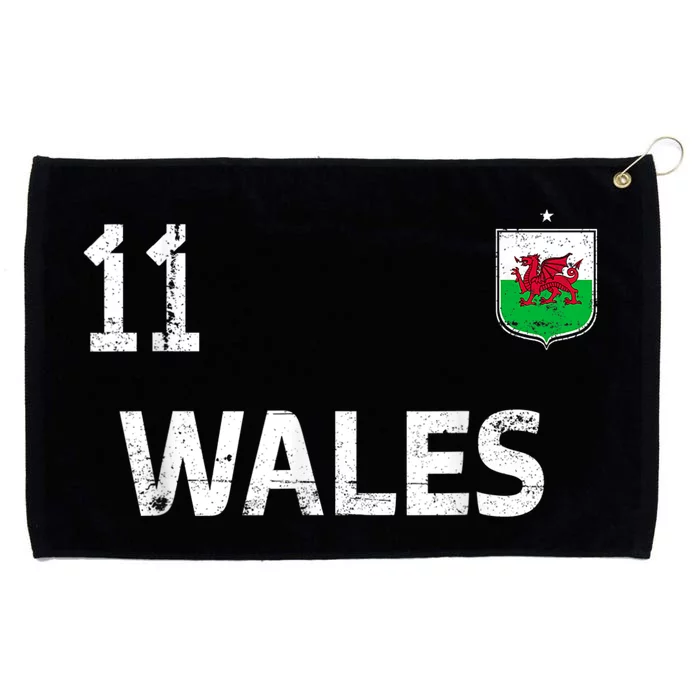 Wales Soccer Fans Jersey Welsh Flag Football Lovers Grommeted Golf Towel