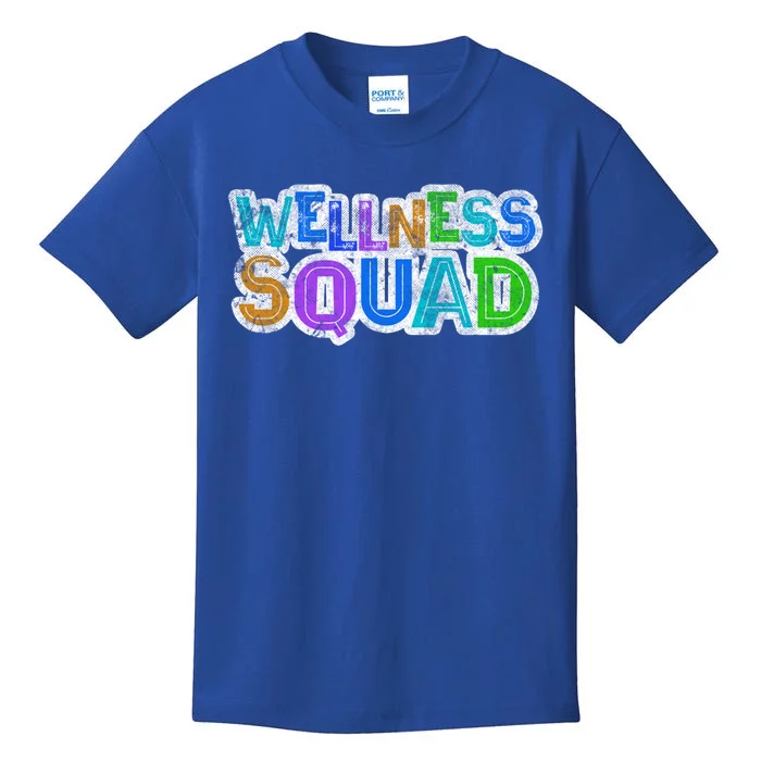 Wellness Squad Fitness Gym Crew Health Trainer Life Coach Funny Gift Kids T-Shirt