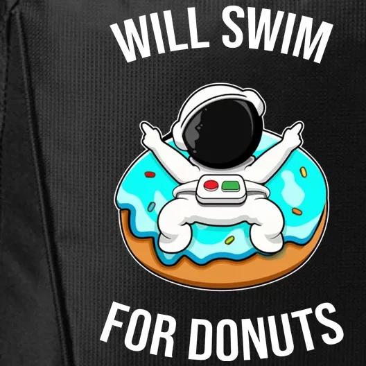 Will Swim For Donuts City Backpack