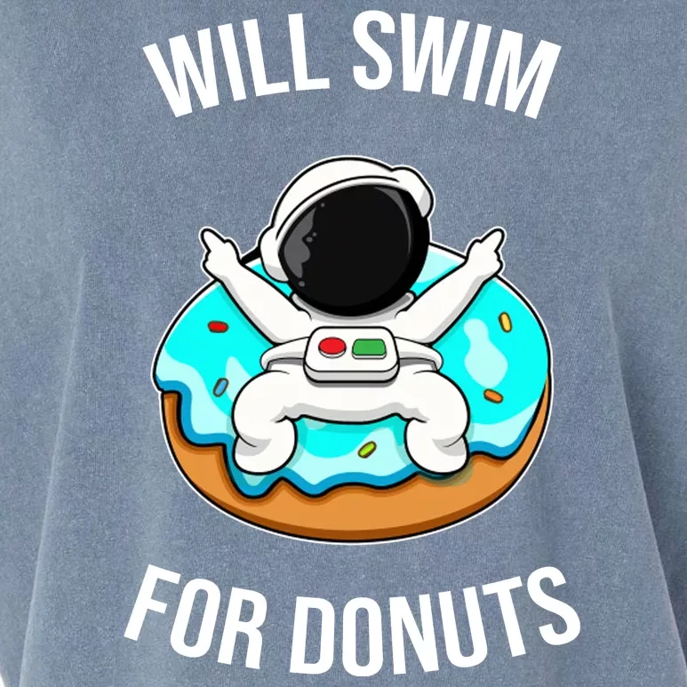 Will Swim For Donuts Garment-Dyed Women's Muscle Tee