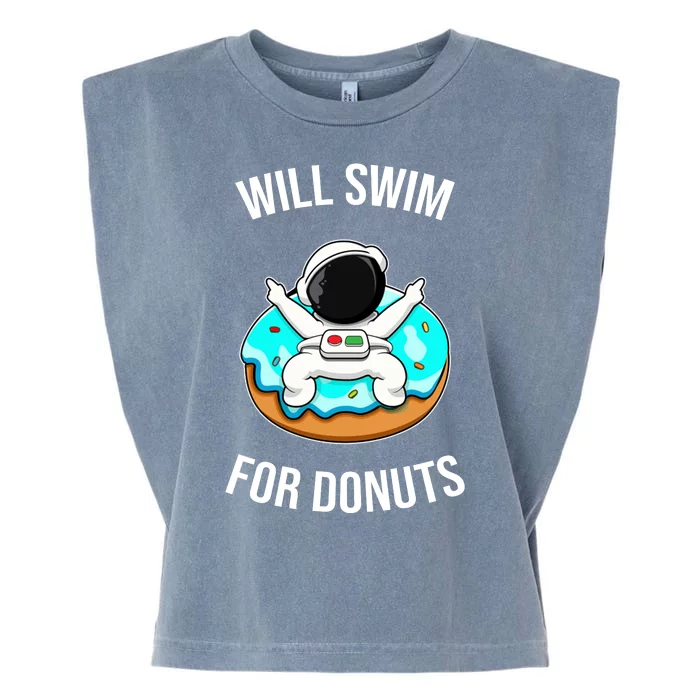 Will Swim For Donuts Garment-Dyed Women's Muscle Tee