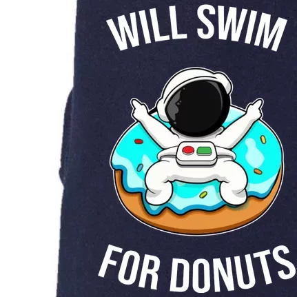 Will Swim For Donuts Doggie 3-End Fleece Hoodie