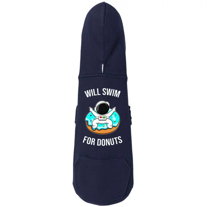 Will Swim For Donuts Doggie 3-End Fleece Hoodie