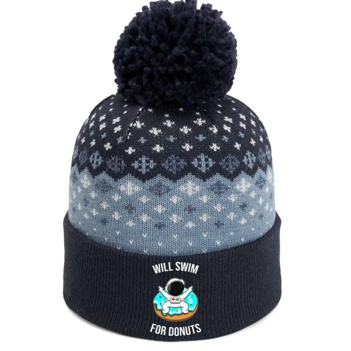 Will Swim For Donuts The Baniff Cuffed Pom Beanie