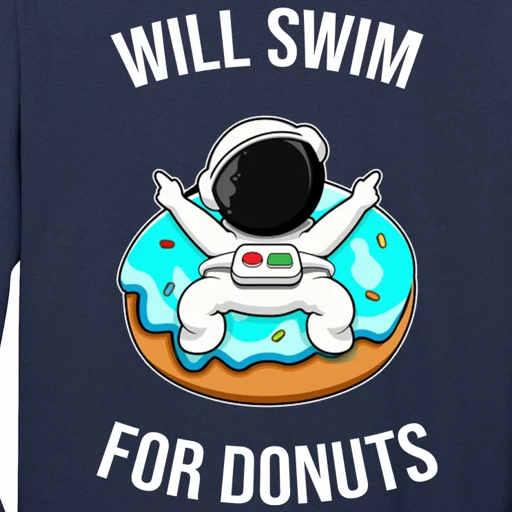 Will Swim For Donuts Tall Long Sleeve T-Shirt