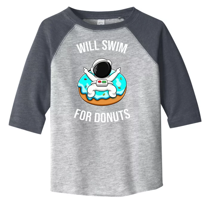 Will Swim For Donuts Toddler Fine Jersey T-Shirt