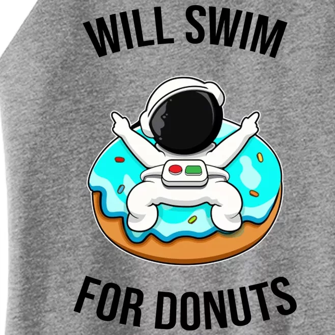 Will Swim For Donuts Women’s Perfect Tri Rocker Tank