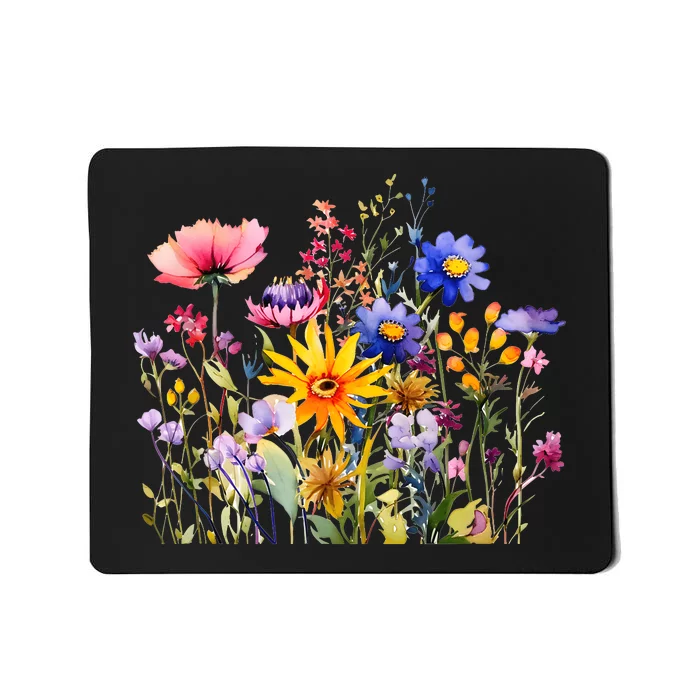 Wildflower Summer Flowers Blooming Floral Graphic Mousepad