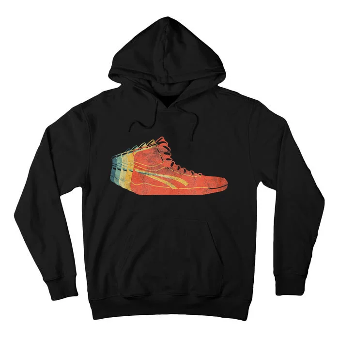 Wrestling Shoe funny sport lover wrestling Tall Hoodie