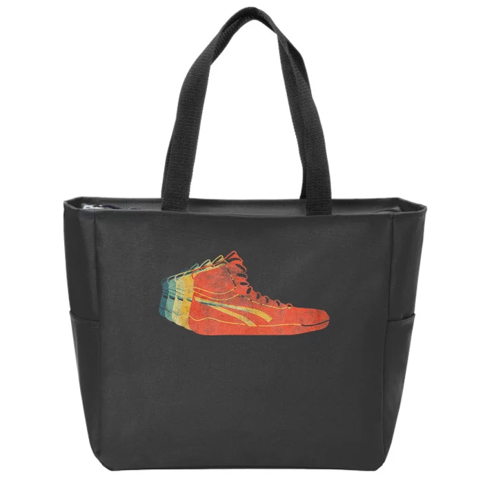 Wrestling Shoe funny sport lover wrestling Zip Tote Bag