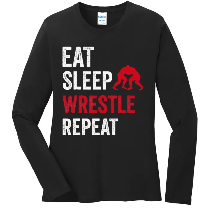 Wrestling Sport For  Wrestling Lover Ladies Long Sleeve Shirt