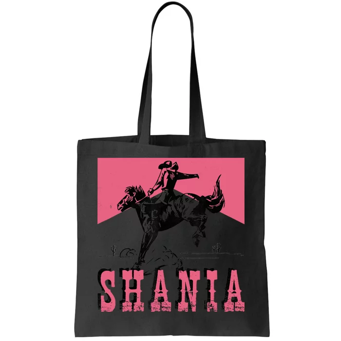 Western Shania First Name Punchy Cowboy Cowgirl Rodeo Style Tote Bag