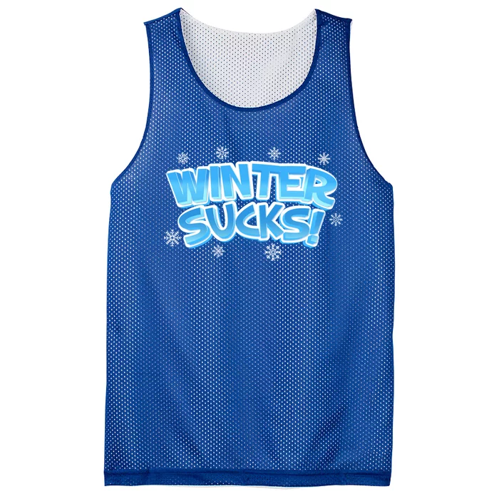 Winter Sucks Funny Christmas Gift Mesh Reversible Basketball Jersey Tank