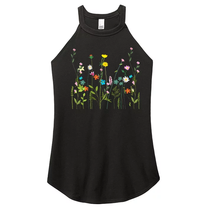 Wildflower Summer Flowers Blooming Floral Graphic Women’s Perfect Tri Rocker Tank