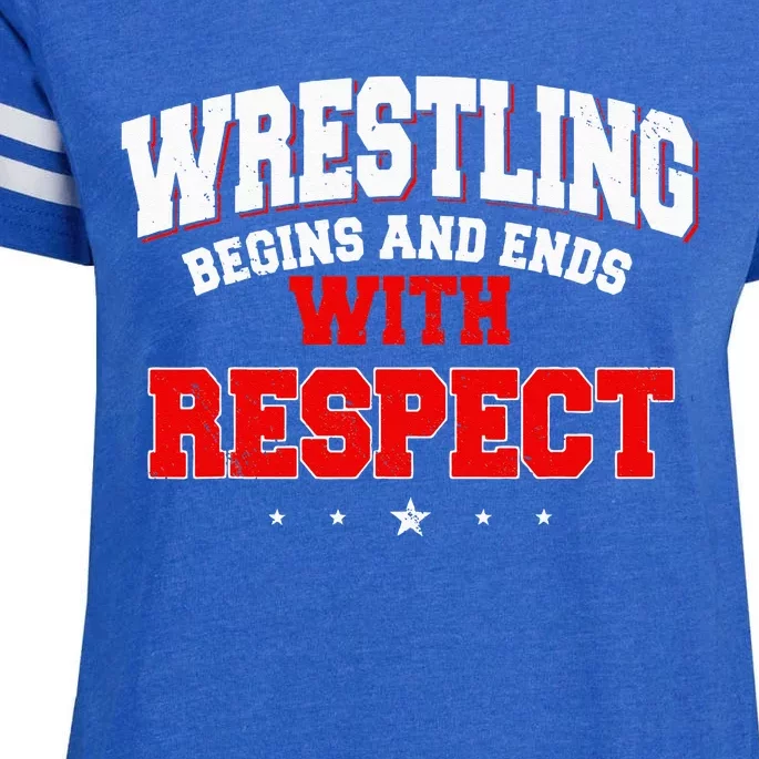 Wrestling Sport Fans Wrestlers Submission Freestyle Enza Ladies Jersey Football T-Shirt