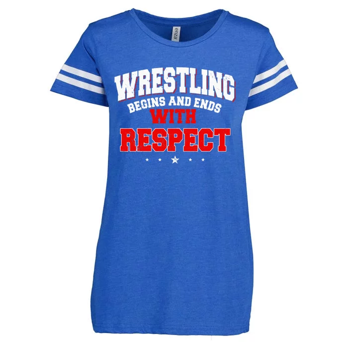 Wrestling Sport Fans Wrestlers Submission Freestyle Enza Ladies Jersey Football T-Shirt