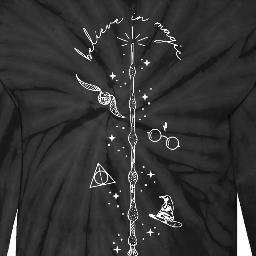 Wizard School Fandom Tie-Dye Long Sleeve Shirt